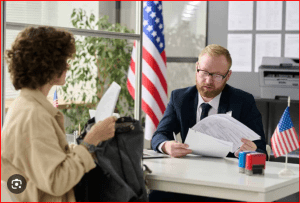 f1 visa agent interviewing an f1 applicant